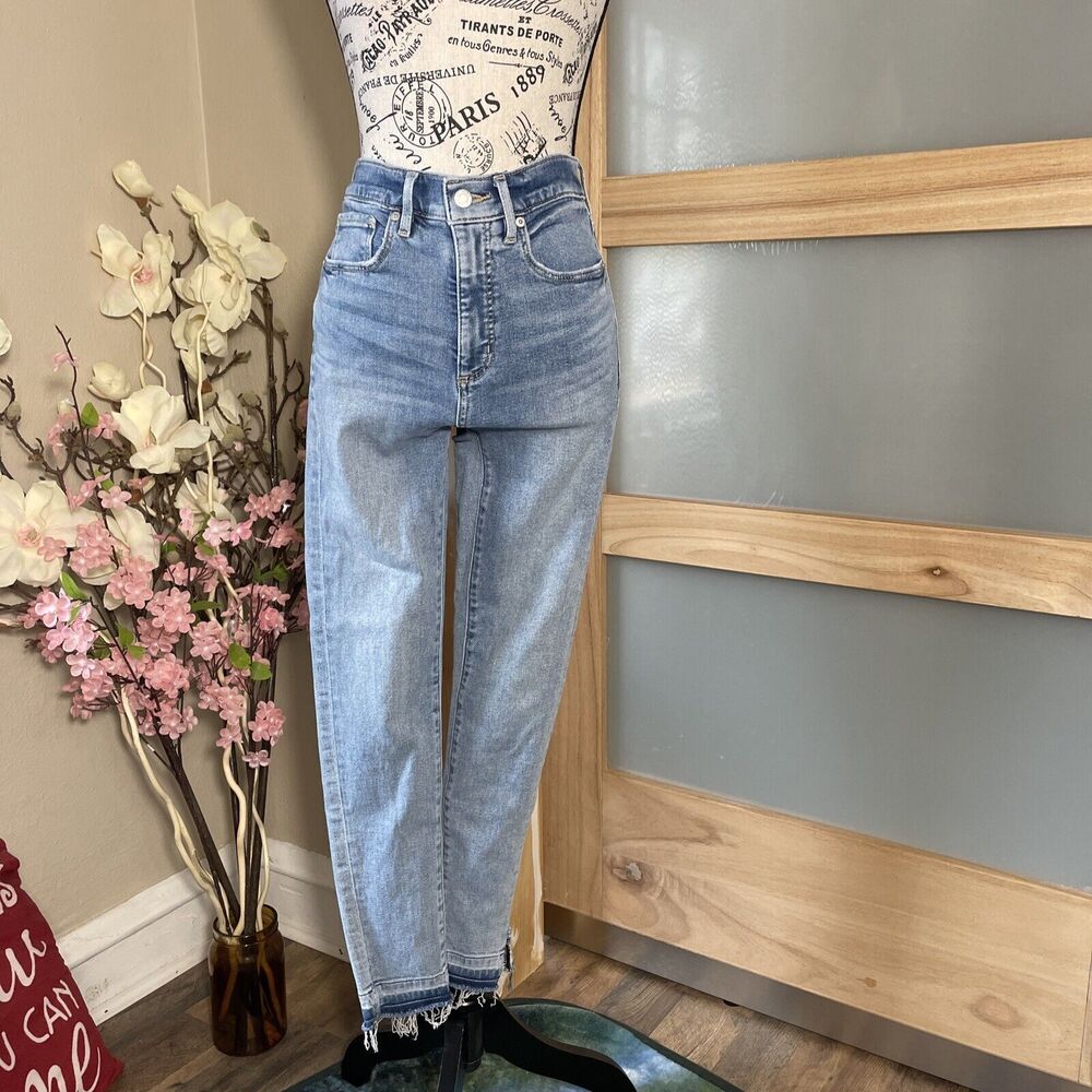 Loft Jeans The Skinny High Rise Women's Size 25/0 Raw Hem